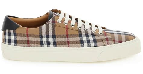 burberry check canvas trainers|burberry check sneakers.